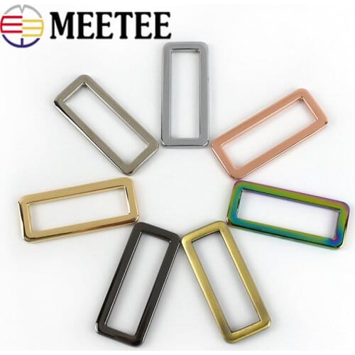 4/10/30pcs 38mm Rectangle Ring for Bag Shoulder Leather Strap Metal Buckle Belt Webbing Adjuster Clasp DIY Hardwared Accessories