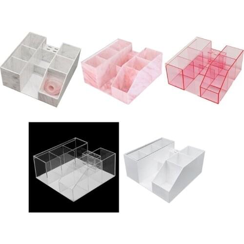 Acrylic Clear Eyelash Grafting Tools Storage Box Beauty Eyelashes Eyelash Brush Tapes Cotton Swab Tweezers Organizer Case