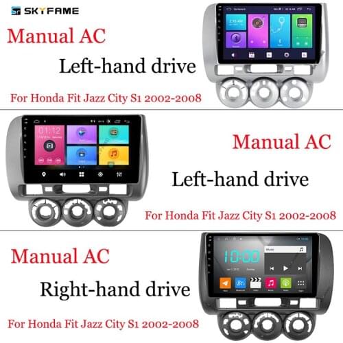 SKYFAME 4G+64G Car Radio Stereo For Honda Fit Jazz City S1 2002-2008 Android Multimedia System GPS Navigation DVD Player