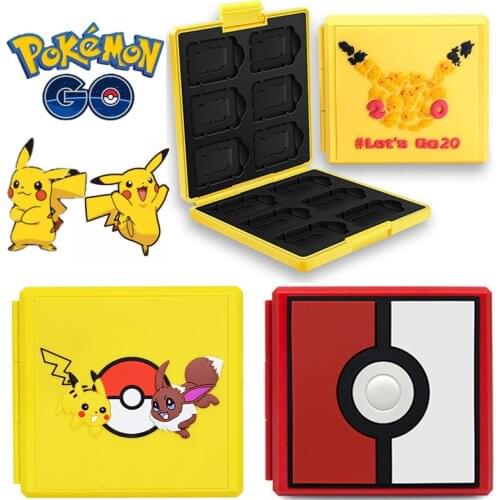New Pokemon Card Storage Box for Nintendo Switch Game Cards Holder Bag Hard Shell Cover Case 12 In 1 Switch Lite Accessories