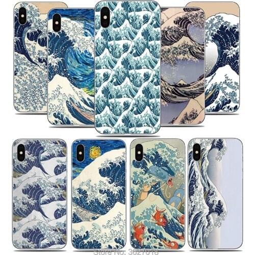 Case For One Plus 6 6T 5 5T X 3 3T 2 7 7T 8 8 PRO Back Cover wave paint Painted Soft TPU Silicone Cell Phone Case