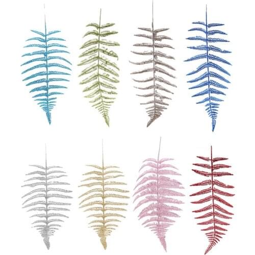 5 Pieces Of Christmas Tree Decoration Leaves Fashion Glitter Christmas Decoration Flower Party Wedding Supplies New Year Gift