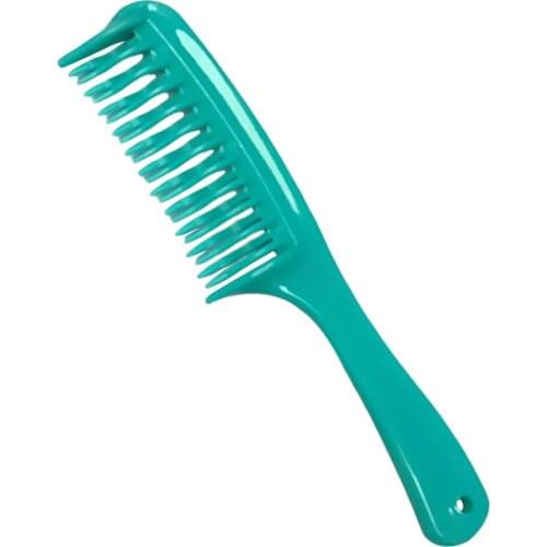 Double Row Tooth Detangler Hair Comb Shampoo Comb With Handle for Long Curly Wet Hair