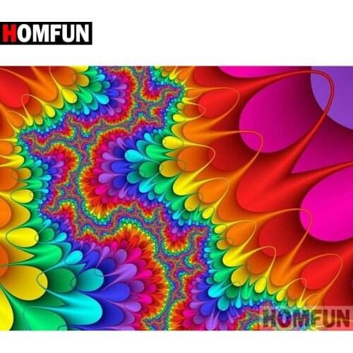 HOMFUN Paint With Diamond Embroidery "Color mandala" Diamond Painting Full Square Round Picture Of Rhinestone Decor A27371