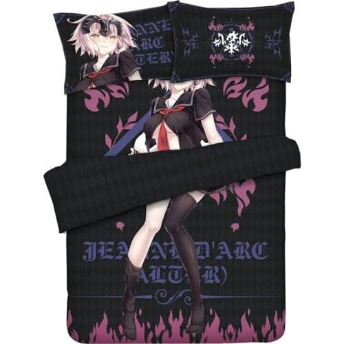 Anime Fate/Zero/Apocryp/Grand Order Joan of Ar Bedding Set Twin/Queen/King 4pcs bed set with pilloccase + sheet+Duvet Cover F01B