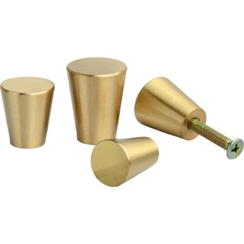 Round Brass Dresser Knobs Drawer Pulls Handles Cabinet Door Knob Handle Simple Gold Kitchen Hardware Pull Furniture Hardware New