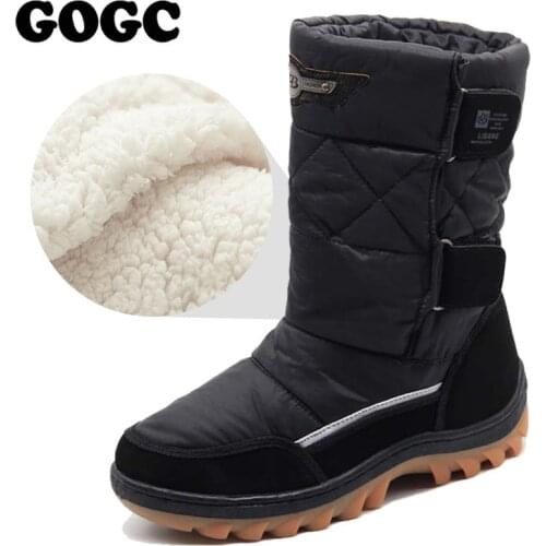 LIBANG mens shoe mens boots mens winter shoes waterproof men winter Boots Snow Boots Winter Shoes for Men high boots for men