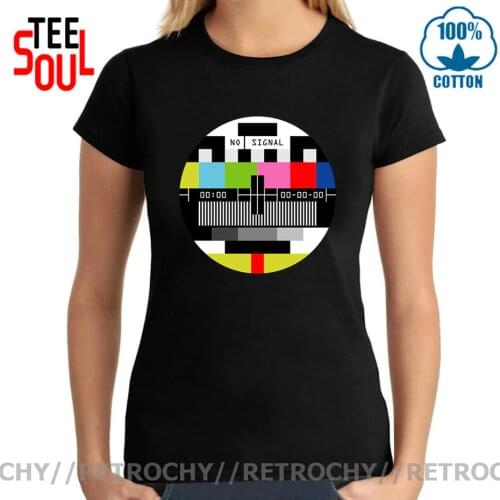 Hot Sale Summer The Big Bang theory T Shirt Womens Vector Television Ladies Cotton Sheldon Cooper Tshirt TV No Signal Tops Tee