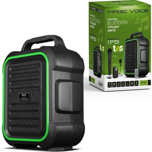 MAGICVOICE MV-2016 VHF HANDHELD + LAVALIER MIC USB * SD * BT-PORTABLE-PORTABLE ANFİ