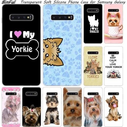 Hot Yorkshire terrier dog puppy Soft Silicone Case For Samsung Galaxy S10 S9 S8 Plus S7 Edge A6 A8 Plus A7 A9 2018 A5 2017 Cover