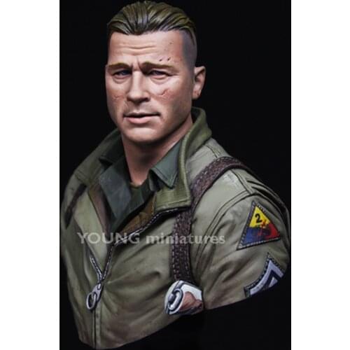 1/10 Resin Kit Bust Movie Characters Soldier Assembly Models Figure Resin Kit Colorless Model Kits Self-Assembled Toys