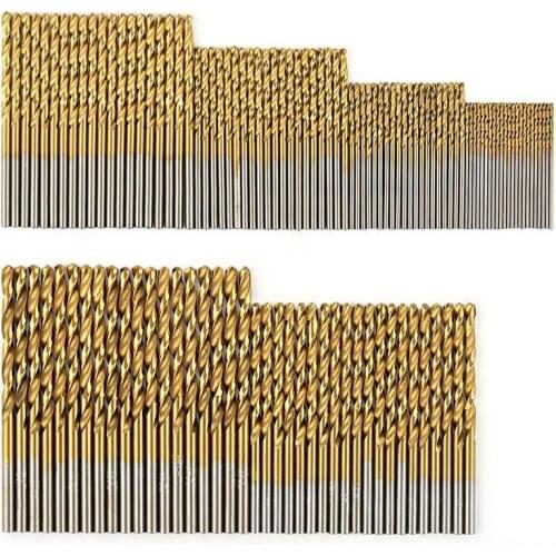 120 Pcs Titanium Drill Bit Set HSS Drill Bits for Metal, Steel, Wood, Plastic, Copper, Aluminum Alloy, 1mm to 3.5mm