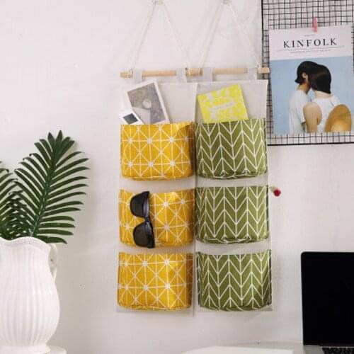 Wall Mounted Hanging Bags Wardrobe Organizer Sundries Storage Bag Living Room Decoration Bath Wall Cosmetic Organizer 20*60cm