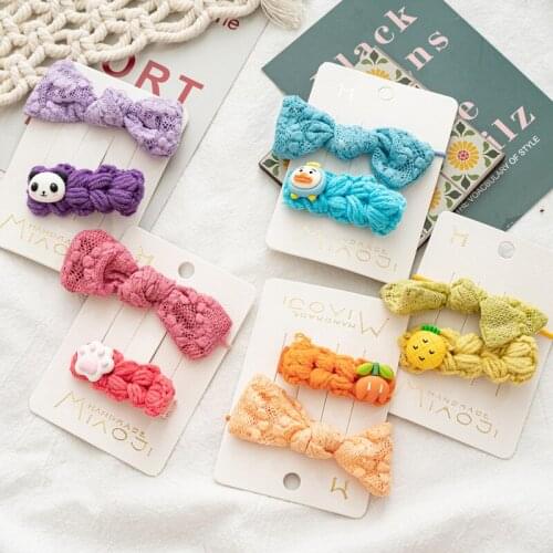 New Baby Girls Candy Color Rubber Bands Children Hair Clips Set Cute Hair Bands Ponytail Holder Kids Knitted Hair Accessories