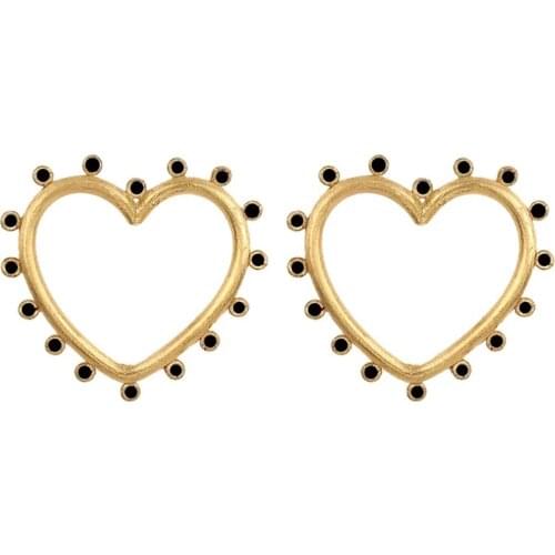 New Design 1Pair Women Fashion alloy Heart shape Dangle Earrings Exaggeration Ear Eendants Valentines Gift Delicate