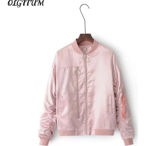 2019 Autumn New Small Stand Collar Circle Streamline Zipper Jacket Back Embroidery Letter Jacket Baseball Uniform Student Coat