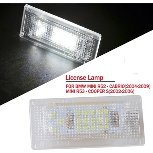 Fit For MINI Cooper R50 01-06,R52 04-08, S R53 01-06 Car Rear License Plate Light Lamp Assembly Car Accessories