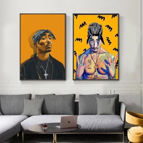 Portrait Of 2PAC Tupac Modern Art Posters And Prints Canvas Paintings On the Wall Art Tupac Canvas Pictures Home Decor Cuadros