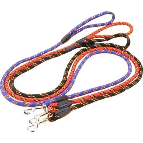 Strong Thick Pet Dog Leashes Nylon Collar Leads Colorful Design Style For Small Large Cat Traction Walking Pets Product Supplier