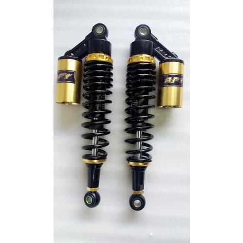 360mm/370mm/380mm/400mm 7mm spring motorcycle Air shock absorber Clevis for YAMAHA HONDA SUZUKI kawasaki black+gold 1 pair