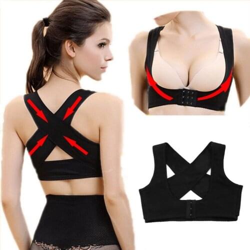 Adjustable Women Elastic Back Support Belt Chest Posture Corrector Shoulder Brace Body Shaper Corset Health Care S/M/L/XL/XXL