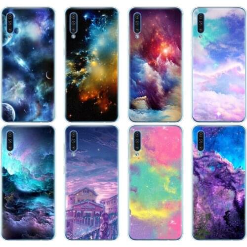 Silicon phone cover case for Samsung Galaxy S10 E PLUS A10 A20 A30 A40 A50 A70 A10E A20E M20 cover outer space stars planet