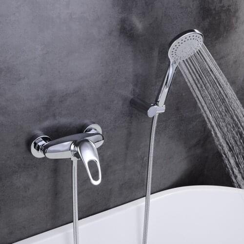 Shower Tap Bathtub Shower Faucet Triple Hot Cold Shower Faucet Wall-mounted Bathtub Faucet Water Tap for Bathroom