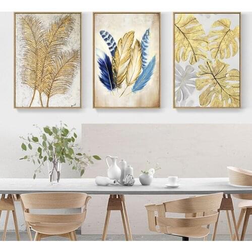 Modern Abstract Paintings Golden Luxurious Poster Pictures for Home Design Decorative Canvas Wall Art Prints Aesthetic