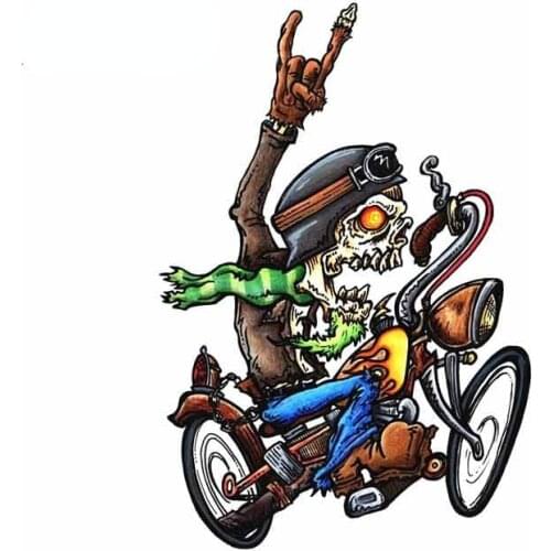 Scary Evil Skull Motorcycle Car Stickers Anime Car Accessories Scratch-proof Waterproof Sunscreen Sticker Vinyl Decal Kk13*9cm