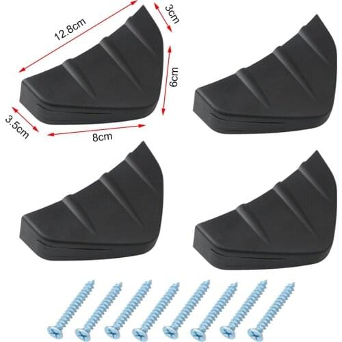 Universal Car Rear Bumper Lip Diffuser Carbon Fiber Shark Fin Spoiler Protector Cover Wing Lip Splitter