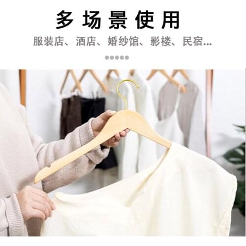 10pcs/lot High Grade Solid Wood Clothes Hangers Thickened Non-slip Wooden Coats Hanger (30pcs or more can make logo)