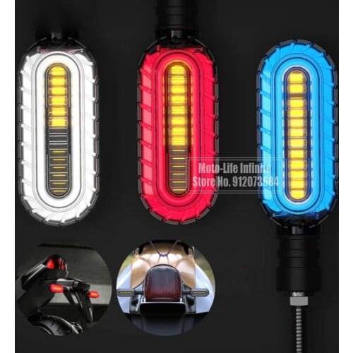 2PCS Tail Lamp Turn Signal Led Light Blinker Flowing Water Signals Flashing Blinker Brake/Running Light Moto Accessories