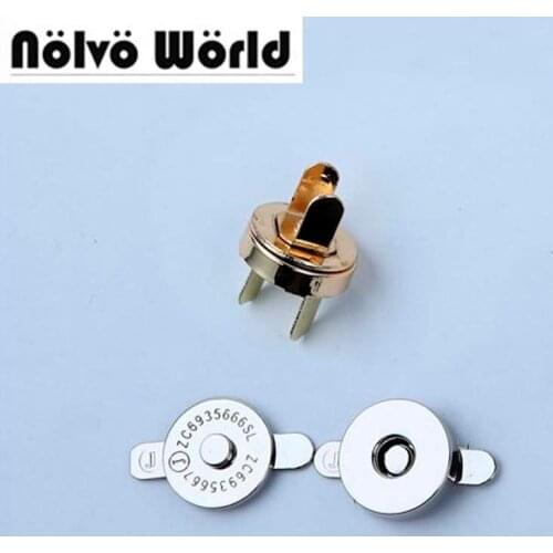 100sets 14*4mm hung plating strong powerful magnetic snap button clasp fastener for real leather bags purse wallet