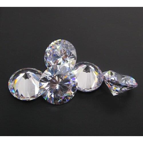 100pcs/Lot Wholesale Price CZ White 3.25mm to 6.0mm Cubic Zirconia Lab Create 5A+ Synthetic Loose Diamond For Wax Setting