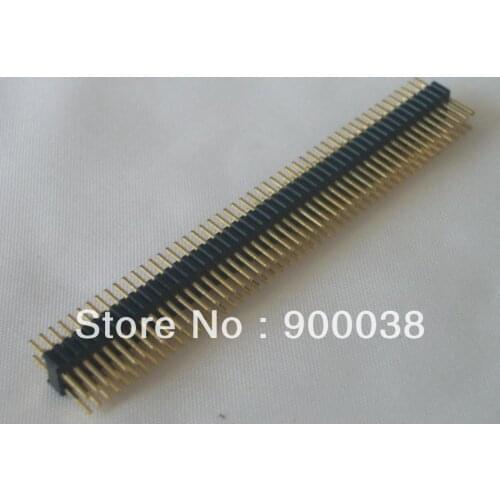 1000pcs Pin header1.27mm pitch Dual row 2x50pin with 2.54mm space between two rows insulator 2.54mm heightRohs Gold plated