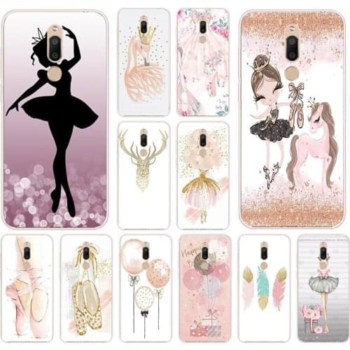 60AS The ballet girl Soft Silicone Back Cover Case for Meizu M6 M6S M6T Note Pro 7 Plus C9 Pro cover funda