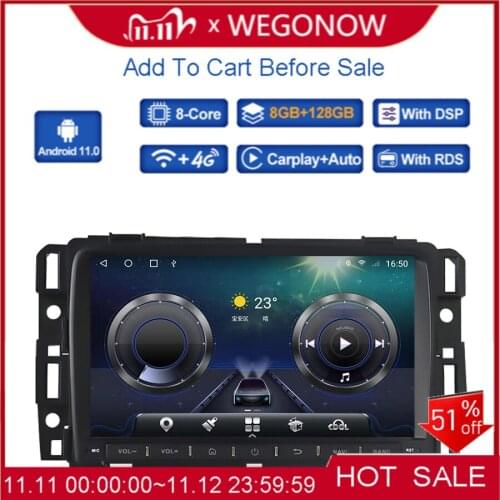 Carplay DSP Android 10.0 6GB+128GB IPS Car DVD Player GPS WIFI Bluetooth 5.0 RDS Radio For GMC Yukon Tahoe 2007--2012 2013-2016