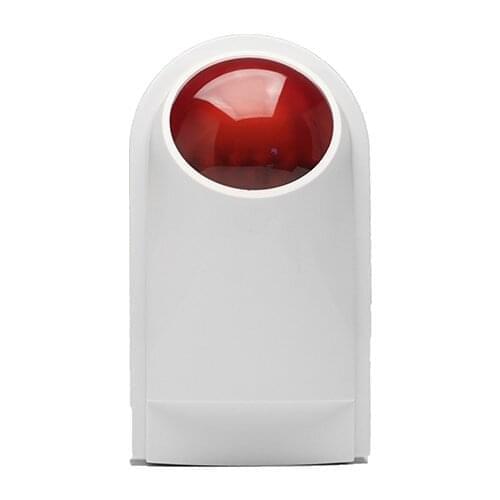 433MHz Wireless Flash Strobe Outdoor Sound Siren Red Light for Home Security Protect Alarm System