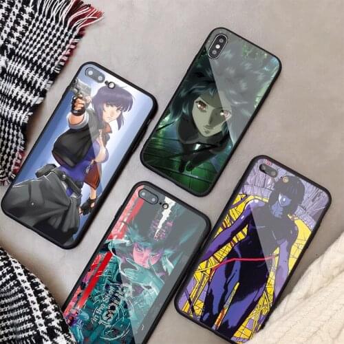 Ghost in the Shell Tempered Glass Phone Case For iPhone 5 5S SE 6 6plus 7 8 plus X XR XS Max 11 PRO Max