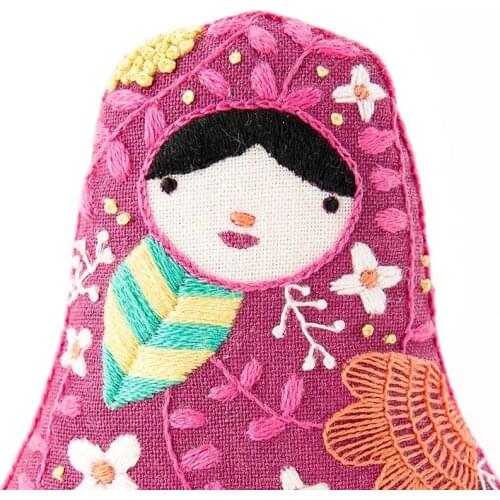 Customized Embroidery Plushie Matryoshka Cross Stitch Patterns Free with 14CT Aida Counted Canvas & Free Shipping for Home Decor