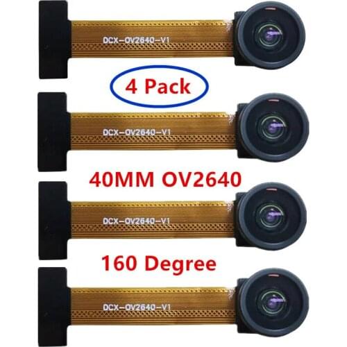 4 Pack ESP32 MCU Camera 2 Million Pixels OV2640 Chip Camera Module 24PIN 160 Degree Wide Angle 0.5mm Pitch 4CM Length