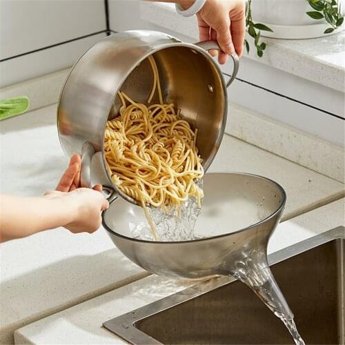 Kitchen Large Capacity Sara Bowl PP Basket Bowl Washing Storage Basket Strainers Bowls Drainer Vegetable Cleaning Colander Tool