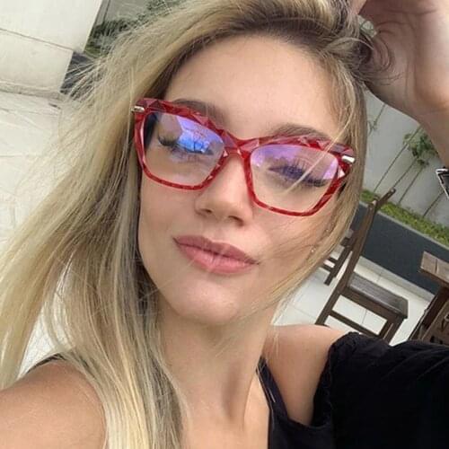 Fashion Square Glasses Frames For Women Trendy brand Sexy cat eye glasses frame Optical Computer Eyeglasses oculos Armacao 2019