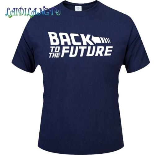 Mens t shirts fashion 2019 Back To The Future Marty Mcfly Emmett Brown High Quality Cotton O-Neck Short Sleeve TShirts Male Tees