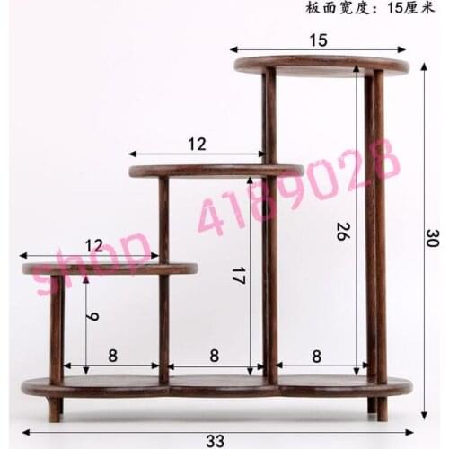 Natural chicken wing wood, round BBK style, solid wood curio shelves, ornament pendulum rack