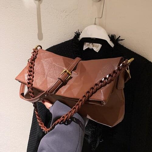 Solid Color Small Square Bag PU Leather Bucket Crossbody Bags for Women 2021 Fashion Travel Lady Shoulder Bag Handbags and Purse