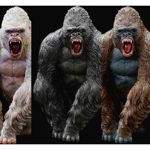 REBOR 1/35 Alpha Male Mountain Gorilla beringei Figure Hominidae Orangutan Realistic PVC Collector Toys Animal Model Gift Adult