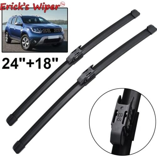 Ericks Wiper LHD Front Wiper Blades For Renault Dacia Duster MK2 2017 2018 2019 2020 Windshield Windscreen Front Window 24"+18"