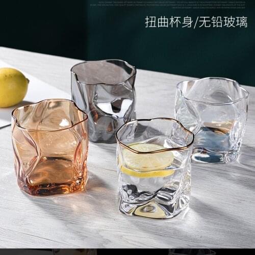 Glass Cup Drinking Glasses Transparent Wine Glasses Coffee Mugs Round Water Bottle Shot Glasses Cocktail Glass Drinkware
