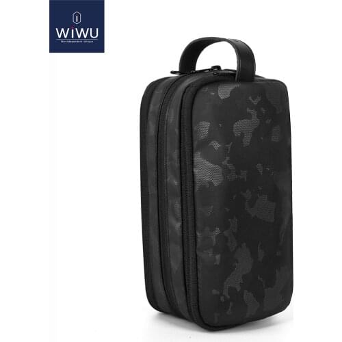 WIWU Electronic Storage Bag Portable Design Travelling Organize Carry Pouch for Mobile Phone Cables Charger Gadget Storage Bags